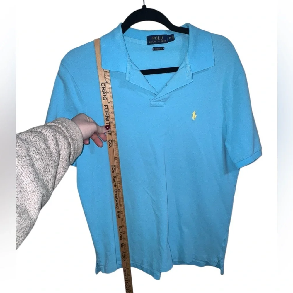 Polo Ralph Lauren Men’s Medium Classic Fit Blue Polo Shirt Cotton - Picture 5 of 9